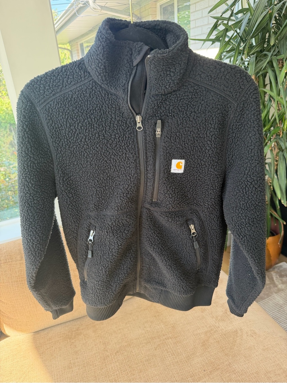 Carhartt Black Sherpa Zip-Up Jacket